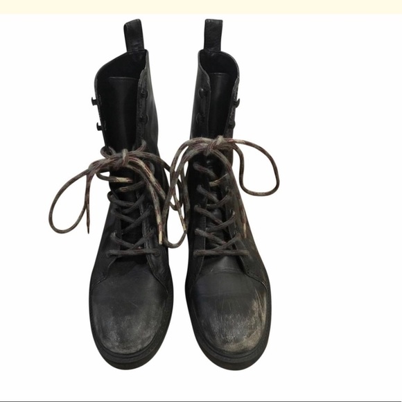 Zara Shoes - Zara distressed combat boot
